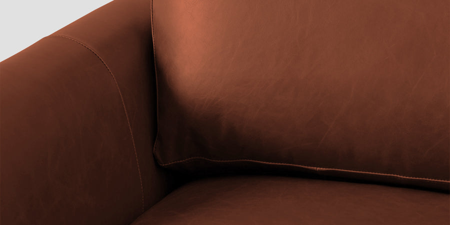 Sterio Leatherette 2 Seater Sofa In Sandle Brown Colour - Febonic Living