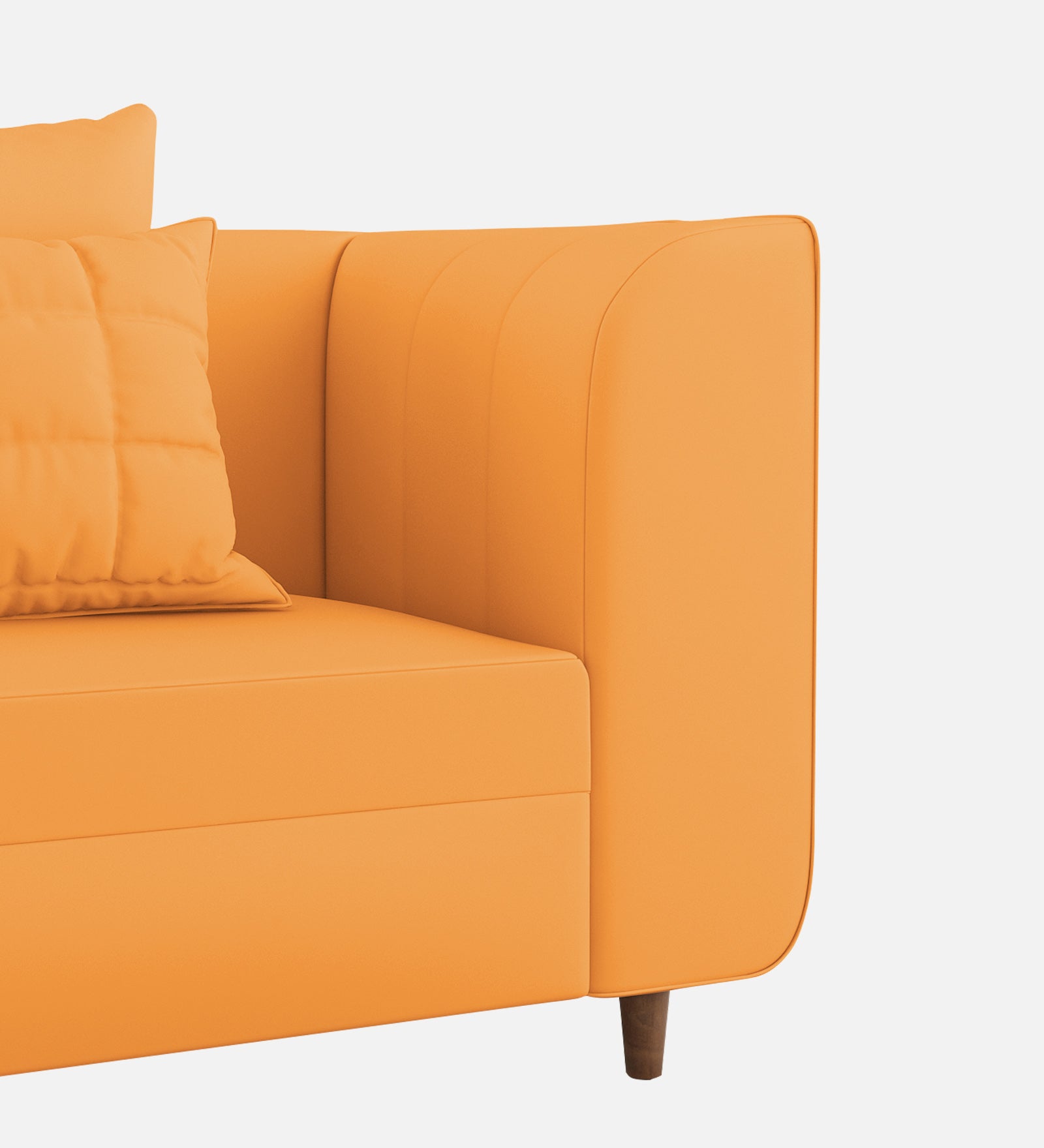 Sumo Velvet 1 Seater Sofa in Tangerine orange Colour