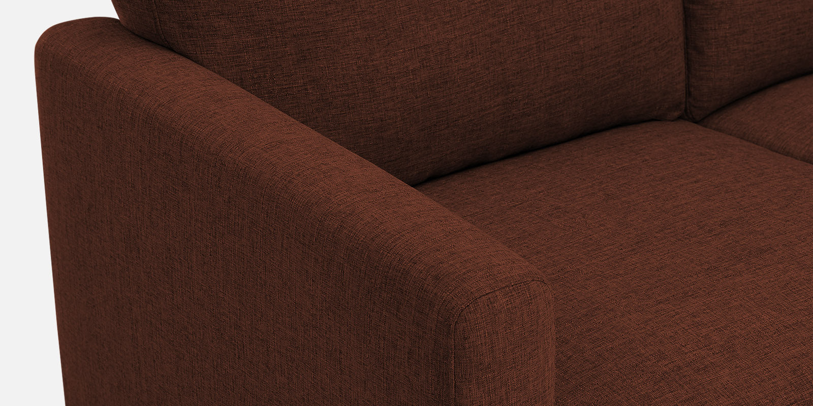 Romie Fabric LHS Sectional Sofa (2+Lounger) in Coffee Brown Colour