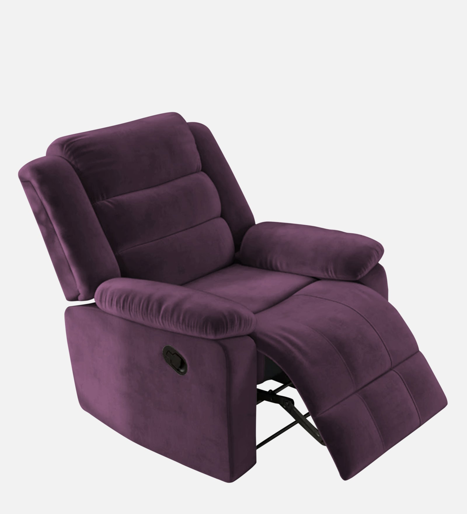 Erra Fabric Manual 1 Seater Recliner In Greek Purple Colour