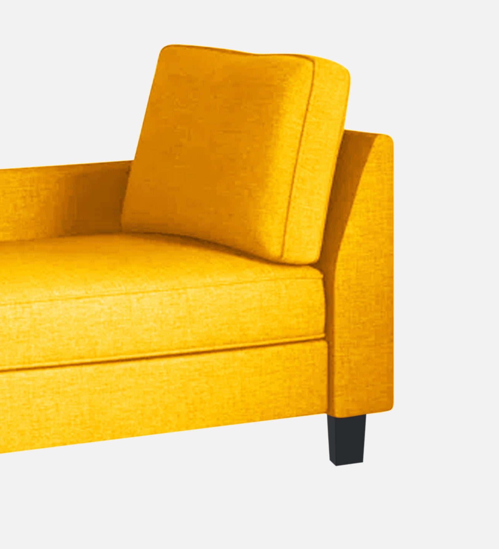 Harry Fabric LHS Chaise Lounger in Bold Yellow Colour