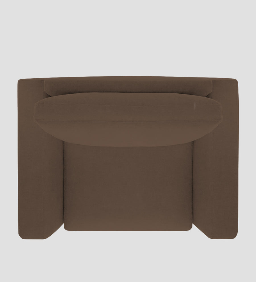 Esha Fabric 1 Seater Sofa In Rosy Brown Colour - Febonic Living