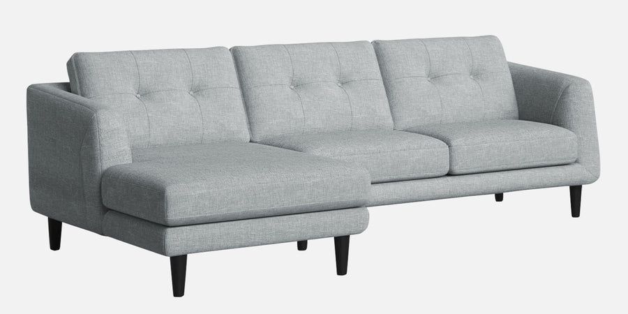Natasha Velvet Rhs Sectional Sofa 3 Lounger In Pearl Grey Colour - Febonic Living