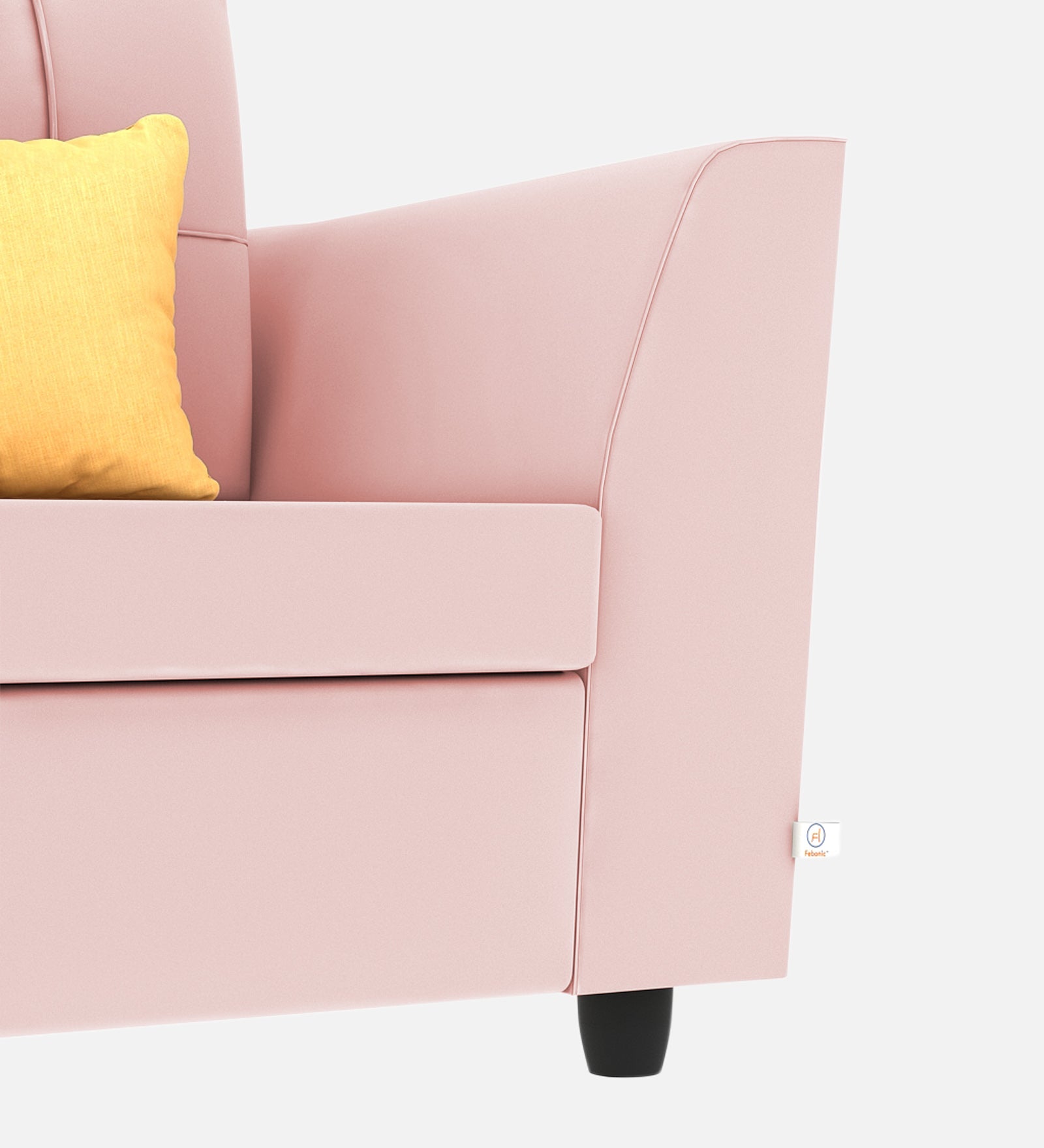 Nestin Velvet 1 Seater Sofa in Millennial Pink Colour