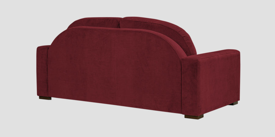 Dara Fabric 2 Seater Sofa In Blood Maroon Colour - Febonic Living