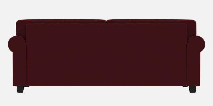 Numonk Velvet 3 Seater Sofa In Blood Maroon Colour - Febonic Living