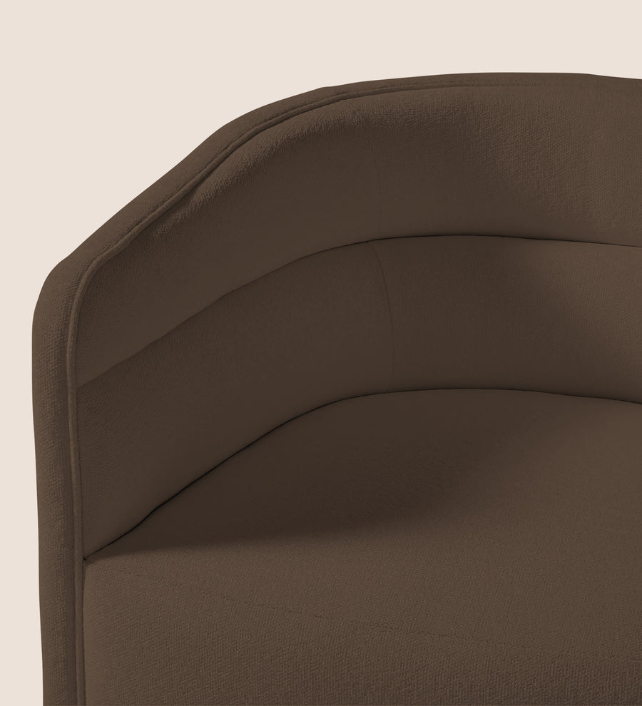 Ria Fabric Swivel Chair In Rosy Brown Colour - Febonic Living