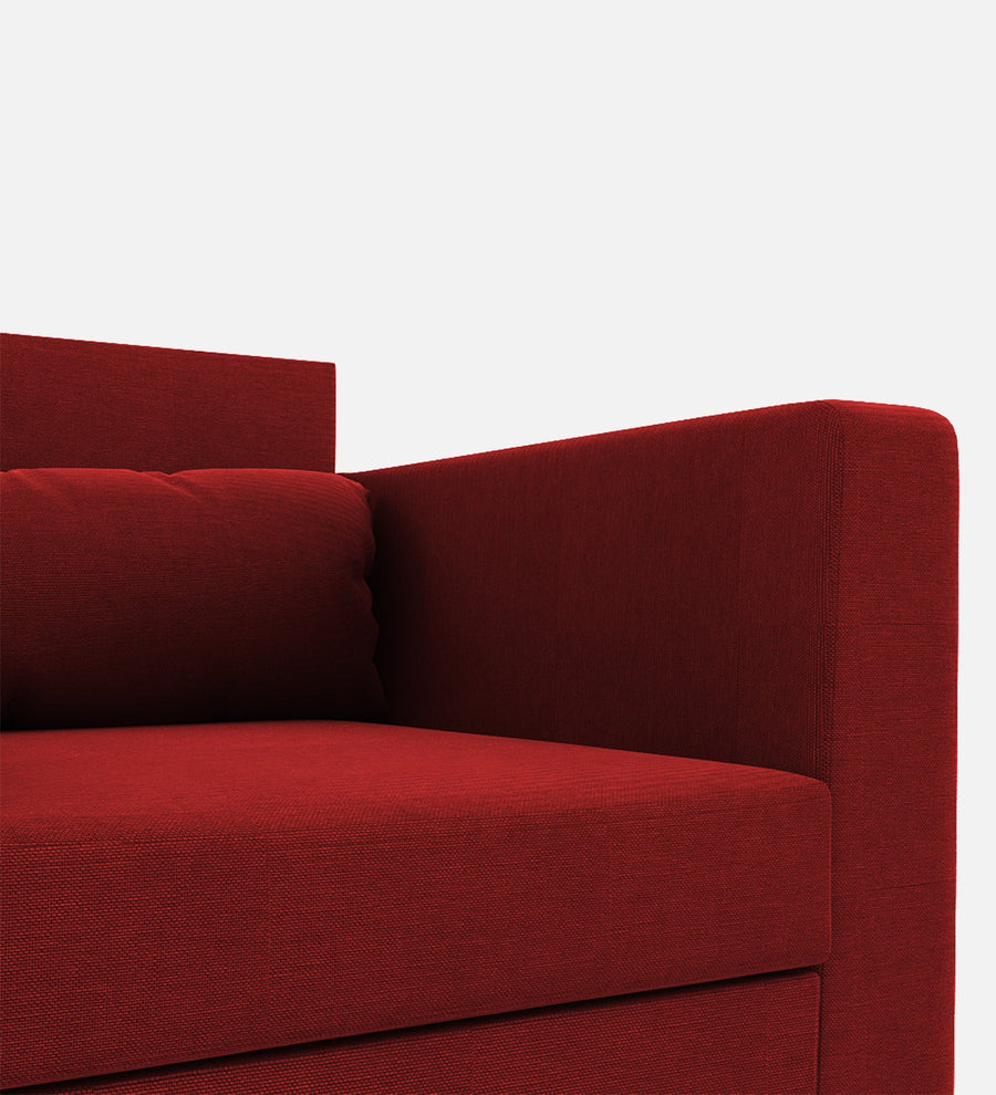 Nipul Fabric 1 Seater Sofa In Blood Maroon Colour - Febonic Living