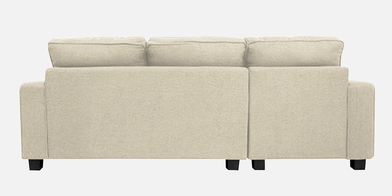 Ladybug Fabric LHS Sectional Sofa (2+Lounger) In Ivory Cream Colour