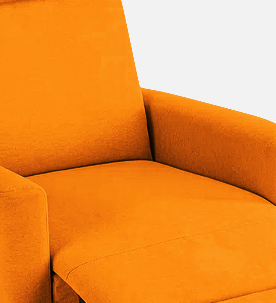 Zura Fabric 1 Seater Rotating Motorized Recliner In Vivid Orange Colour - Febonic Living