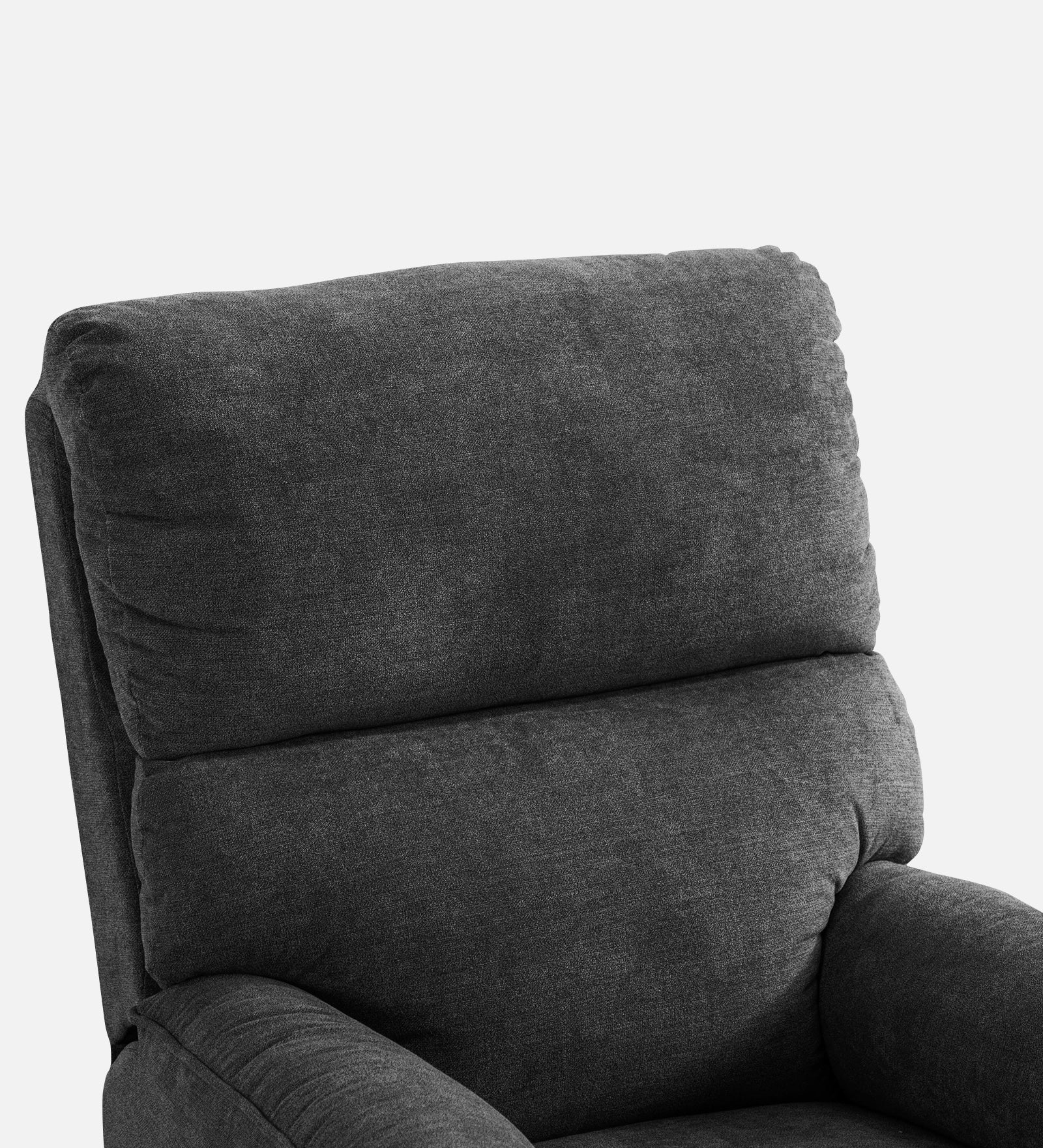 Abby Fabric Manual 1 Seater Recliner In Charcoal Grey Colour