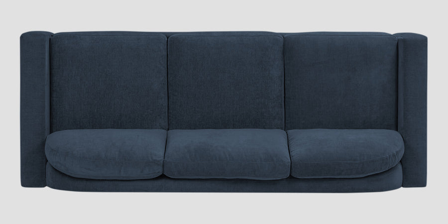 Dara Fabric 3 Seater Sofa In Denim Blue Colour - Febonic Living