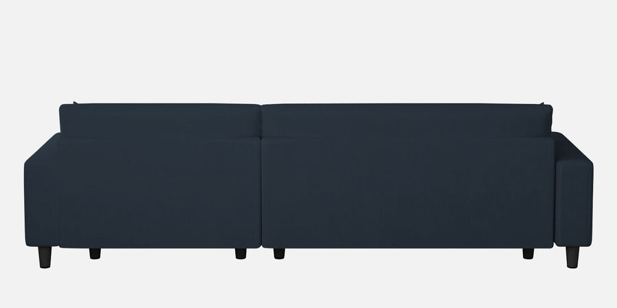 Peach Fabric Lhs 6 Seater Sofa Cum Bed With Storage In Denim Blue Colour - Febonic Living