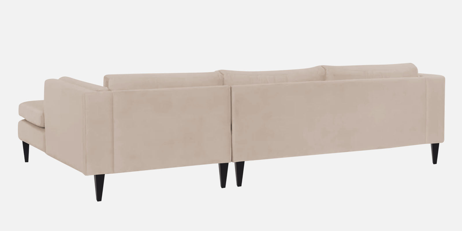 Jasper Velvet RHS Sectional Sofa (3+Lounger) in Camel Beige Colour