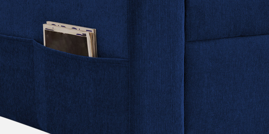 Kara Fabric 2 Seater Pull Out Sofa Cum Bed In Royal Blue Colour - Febonic Living