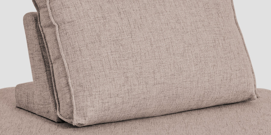 Hiver Fabric Day Bed Sofa In Kadhi Beige Colour With Back Rest - Febonic Living