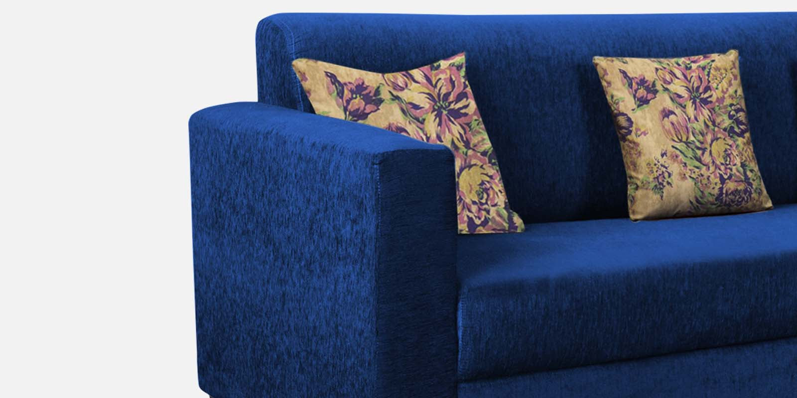 Lipu Fabric 3 Seater Sofa in Royal Blue Colour