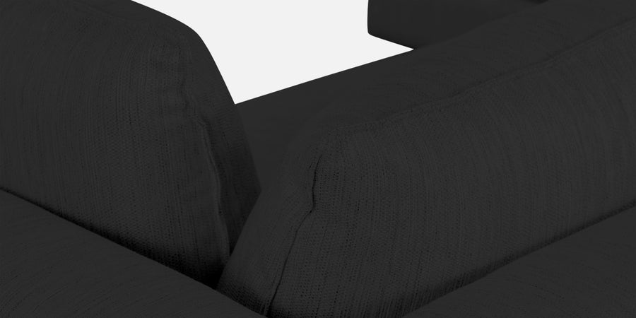 Ziggy Fabric Lhs Sectional Sofa 3 Lounger In Bitter Black Colour - Febonic Living