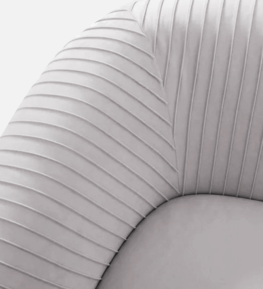 Yara Velvet Fabric 1 Seater Sofa In Concrete Grey Colour - Febonic Living