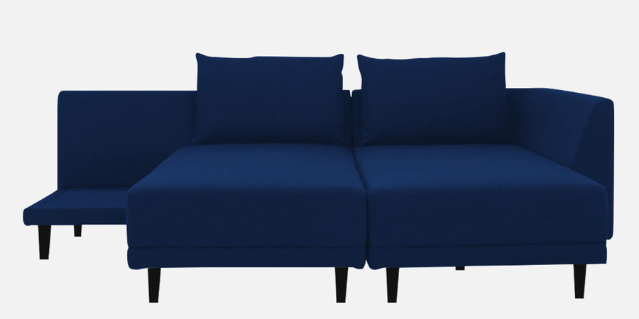 Ira Fabric Lhs 6 Seater Convertible Sofa Cum Bed In Royal Blue Colour - Febonic Living