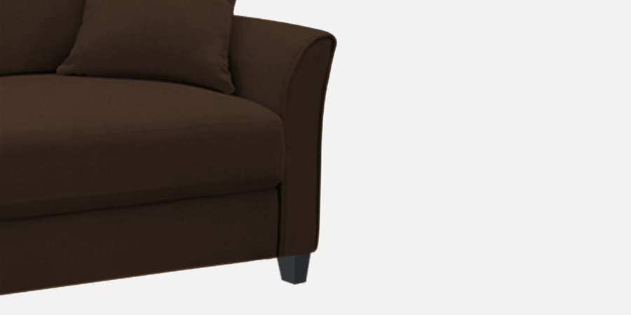 Daroo Velvet 3 Seater Sofa In Chocolate Brown Colour - Febonic Living