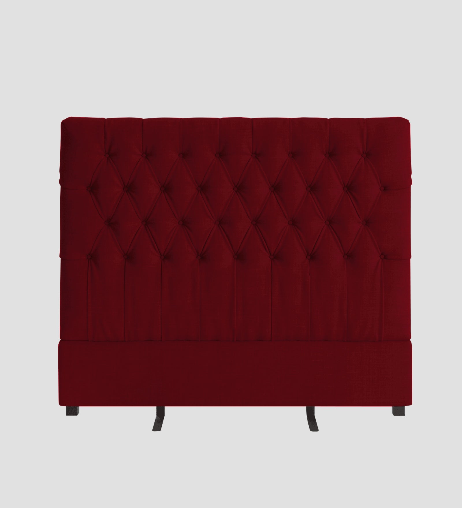 Isko Fabric King Size Bed In Ruby Red Colour With Storage Box - Febonic Living