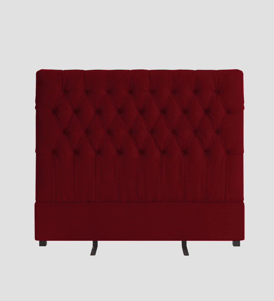 Isko Fabric Upholstered King Size Bed In Ruby Red Colour With Box Storage - Febonic Living