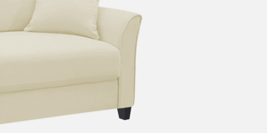Daroo Velvet 3 Seater Sofa In Warm White Colour - Febonic Living