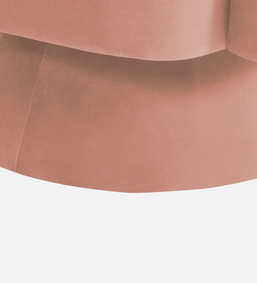 Pendra Velvet Swivel Chair In Blush Pink Colour - Febonic Living