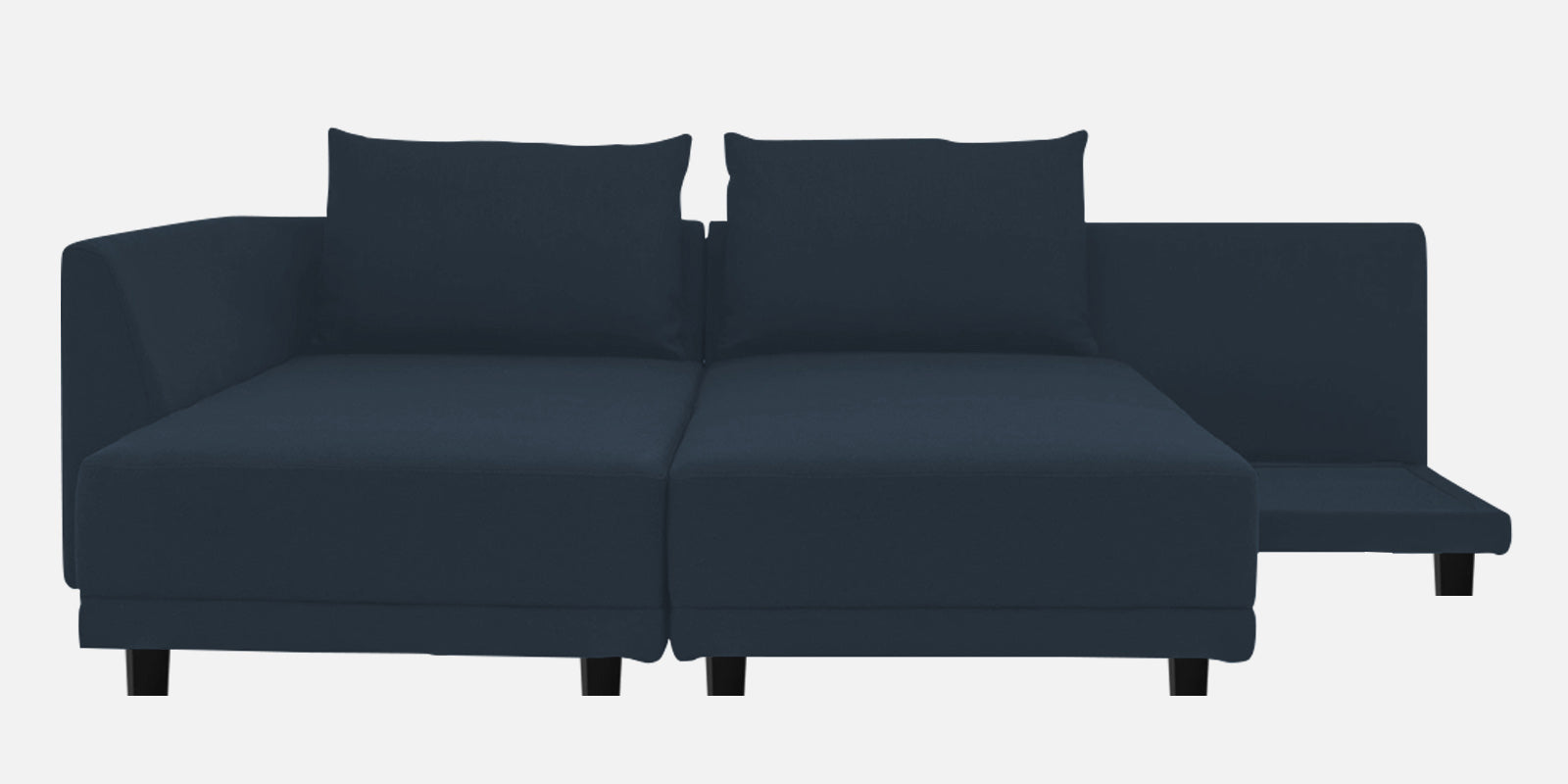 Ira Fabric RHS 6 Seater Sofa Cum Bed In Denim Blue Colour