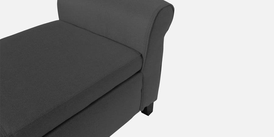 Molo Fabric 2 Seater Recamier In Charcoal Grey Colour With Storage - Febonic Living