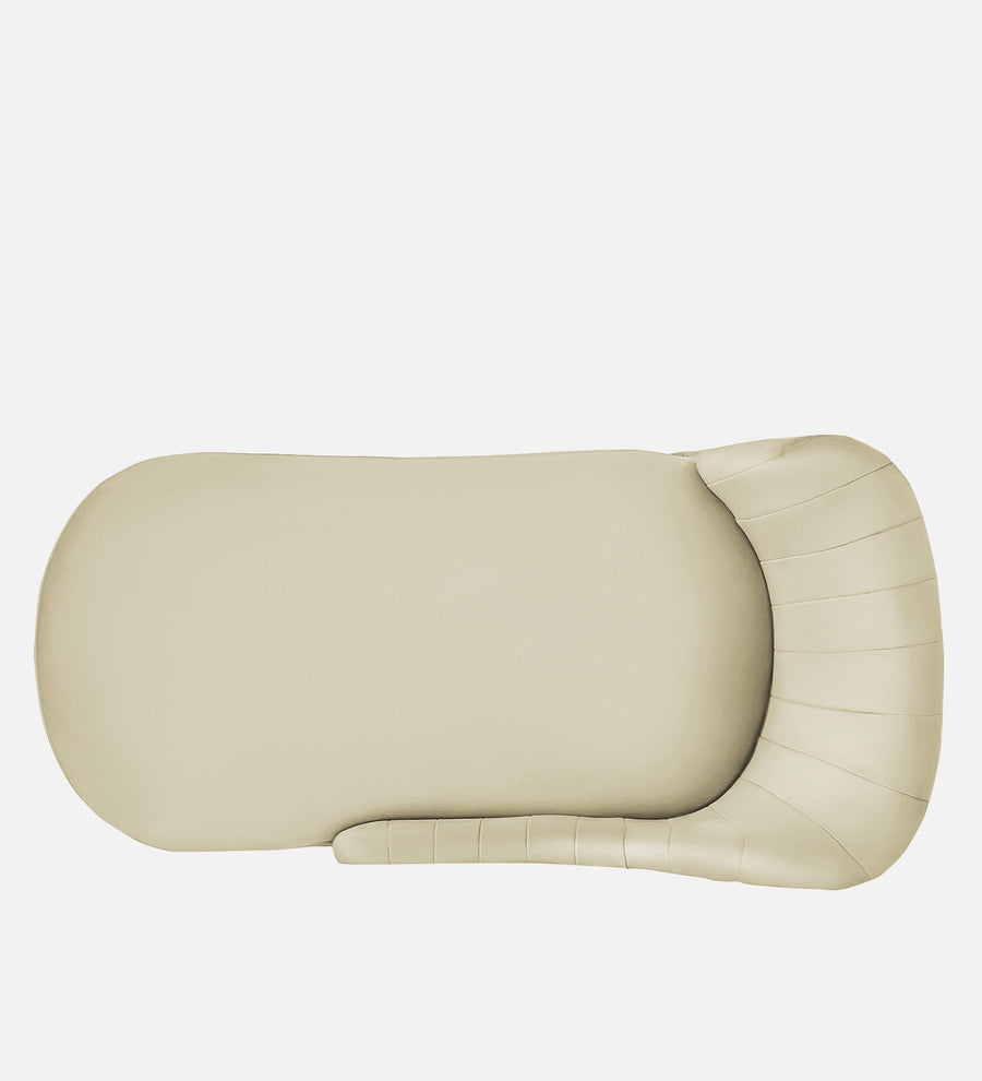Flora Velvet Lhs Chaise Lounger In Warm White Colour - Febonic Living