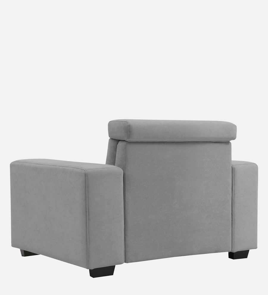 Hiro Fabric 1 Seater Sofa In Smoke Grey Colour - Febonic Living