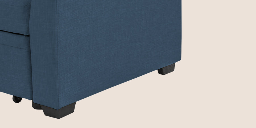 Jody Fabric 3 Seater Pull Out Sofa Cum Bed In Light Blue Colour With Storage - Febonic Living