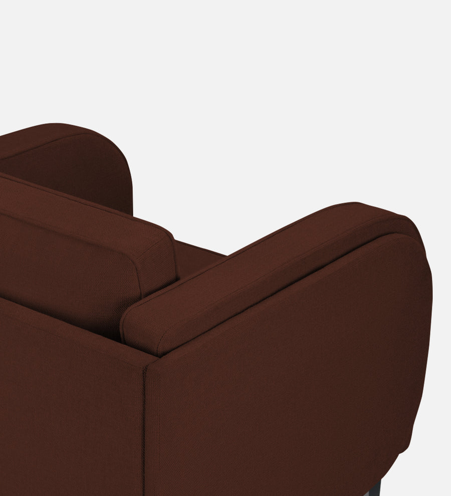 Siddy Fabric 1 Seater Sofa In Coffee Brown Colour - Febonic Living