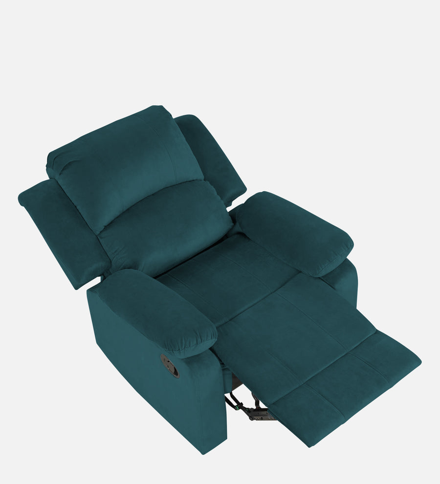 Lexi Fabric 1 Seater Motorized Recliner In Arabian Green Colour - Febonic Living