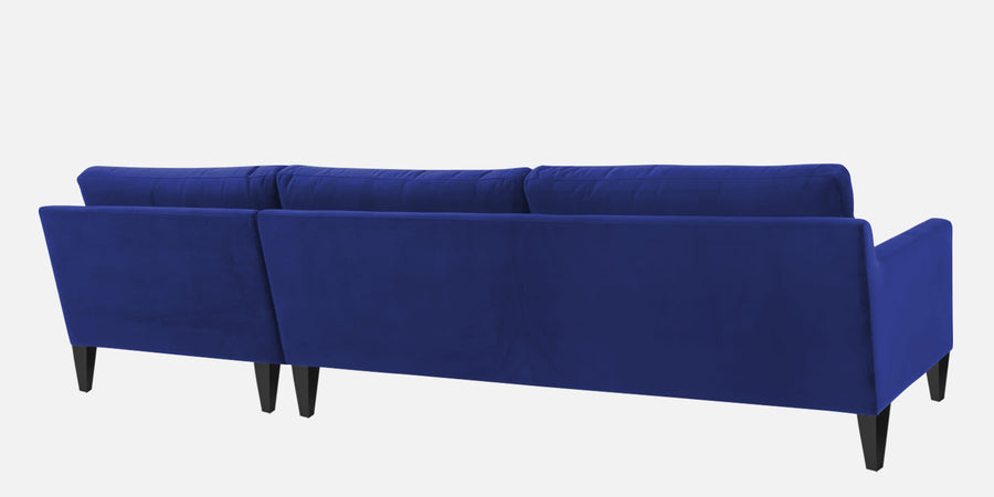 Jones Velvet Lhs Sectional Sofa 3 Lounger In Imperial Blue Colour - Febonic Living