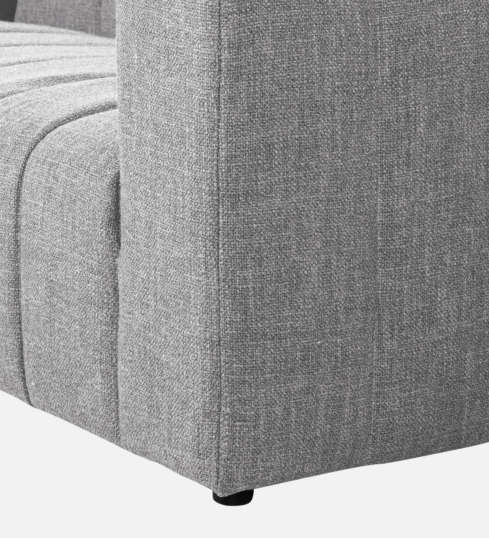 Lara Fabric 1 Seater Sofa in Lit Grey Colour