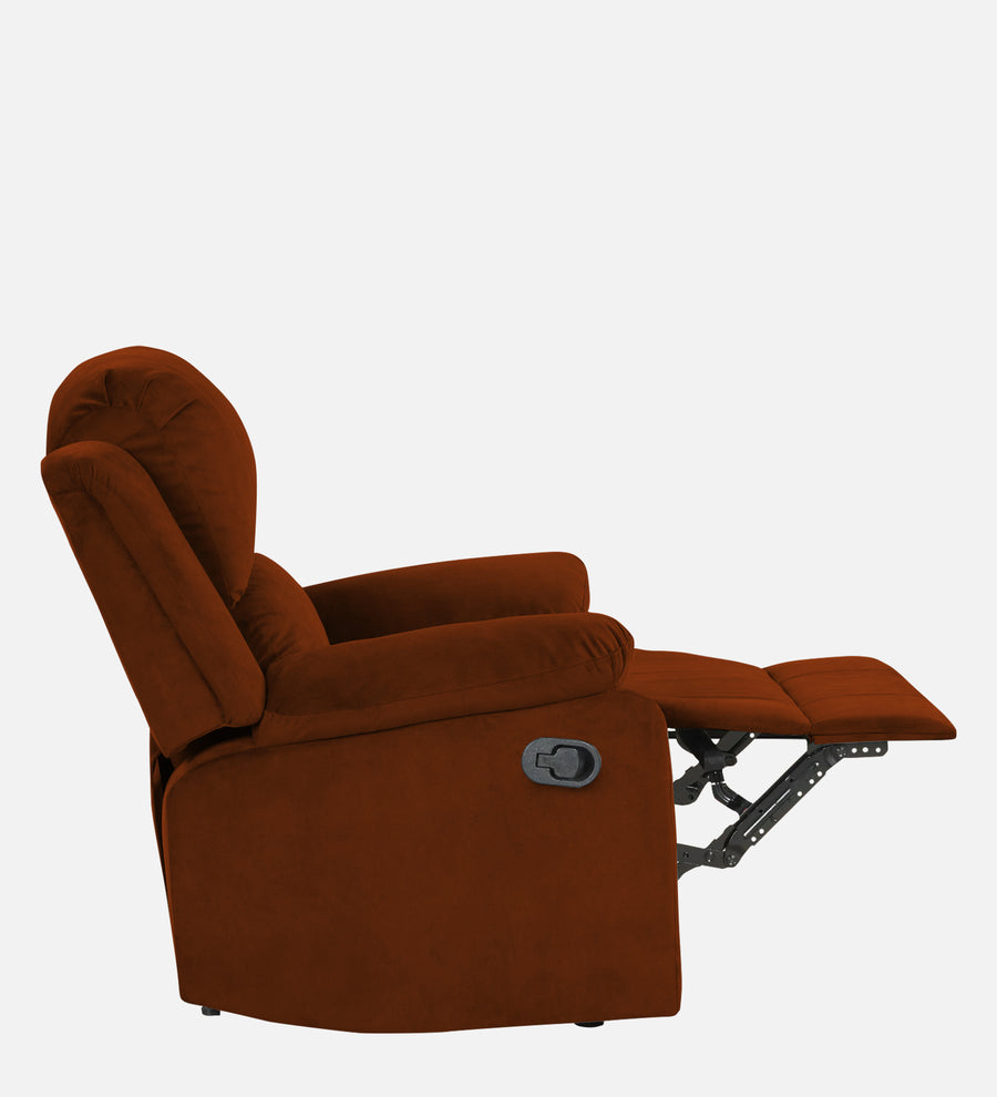Henry Fabric 1 Seater Motorized Recliner In Burnt Orange Colour - Febonic Living