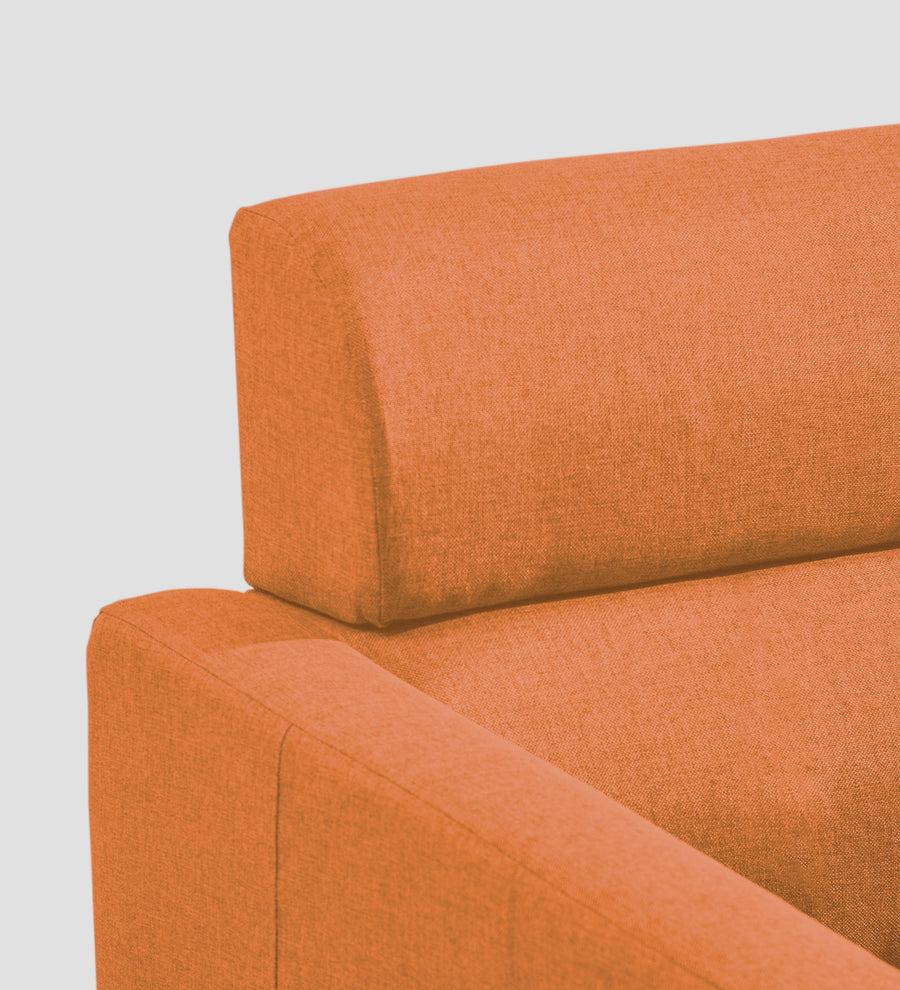 Devo Fabric 1 Seater Sofa In Dark Orange Colour - Febonic Living