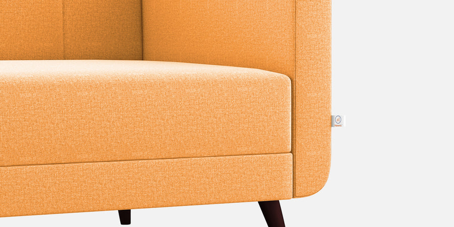 Wiki Velvet 3 Seater Sofa In Tangerine Orange Colour - Febonic Living