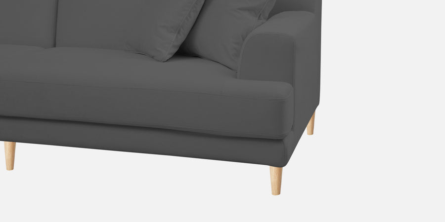 Woody Fabric 2 Seater Sofa In Pure Grey Colour - Febonic Living