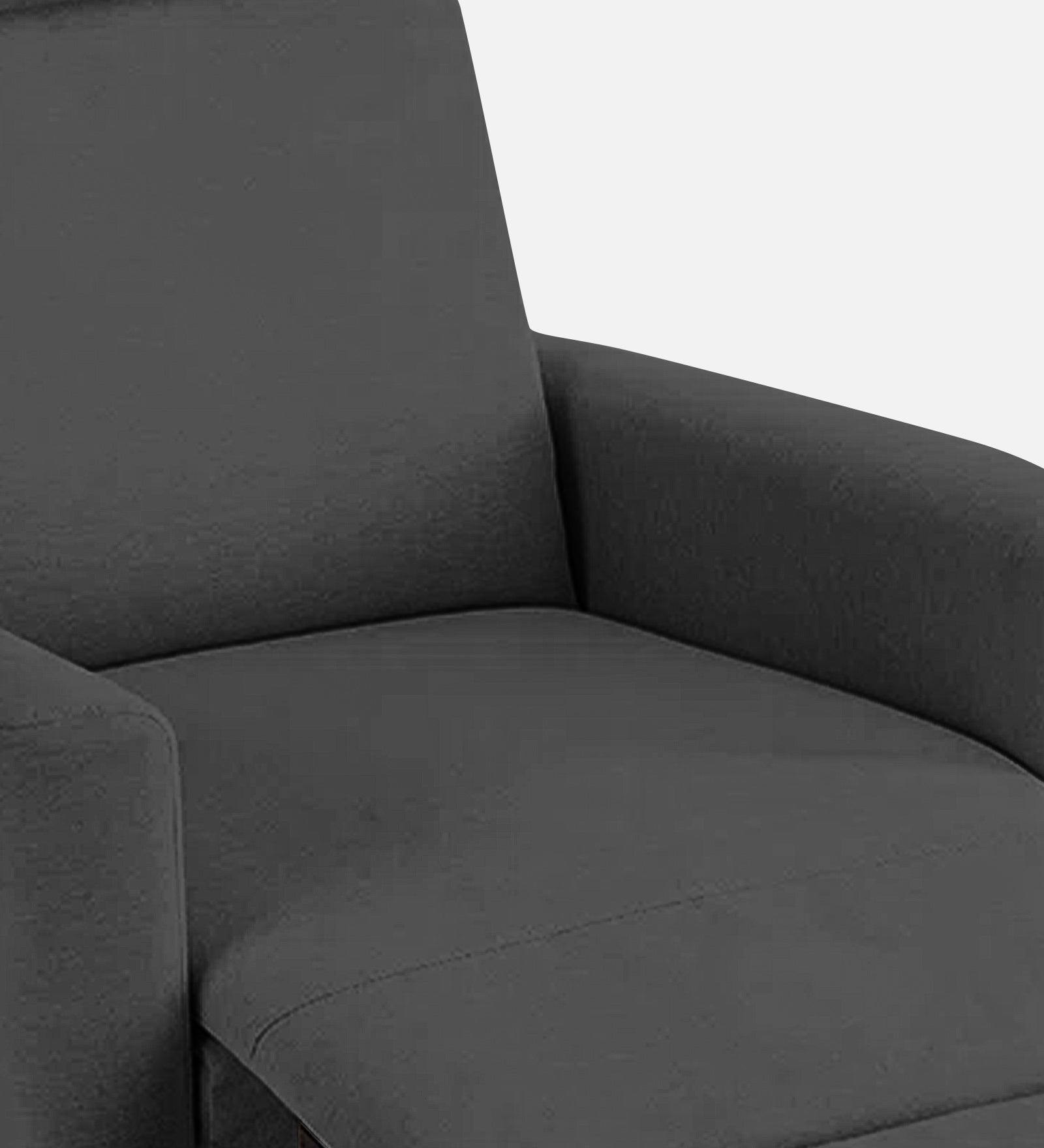 Zura Fabric Manual 1 Seater Recliner In Charcoal Grey Colour