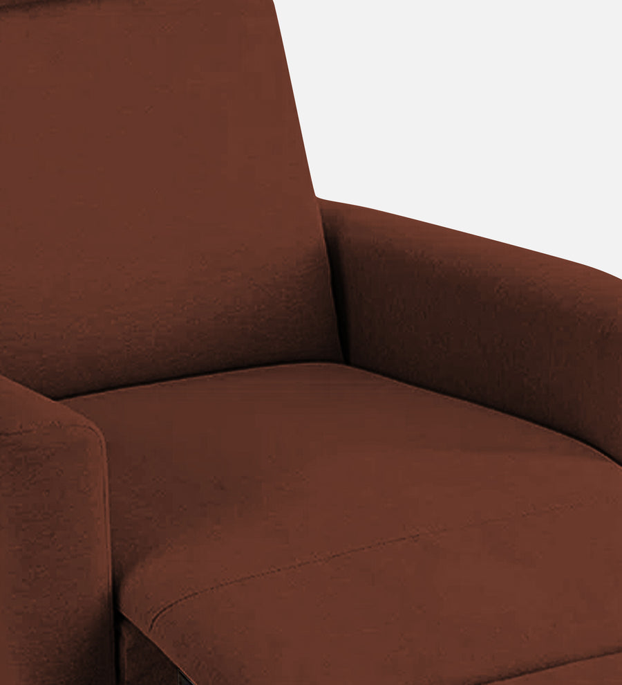 Zura Fabric 1 Seater Rotating Motorized Recliner In Coffee Brown Colour - Febonic Living