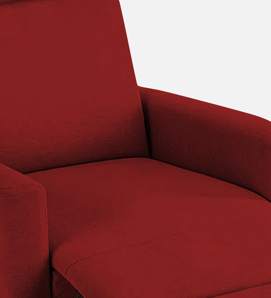 Zura Fabric 1 Seater Rotating Motorized Recliner In Blood Maroon Colour - Febonic Living