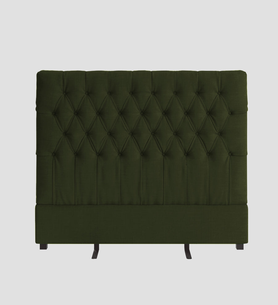 Isko Fabric Upholstered King Size Bed In Olive Green Colour With Box Storage - Febonic Living