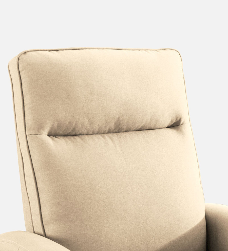 Logan Fabric 1 Seater Motorized Recliner In Ivory Cream Colour - Febonic Living
