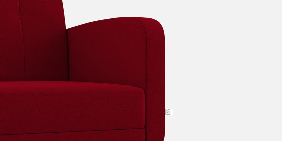 Wiki Velvet 2 Seater Sofa In Cherry Red Colour - Febonic Living