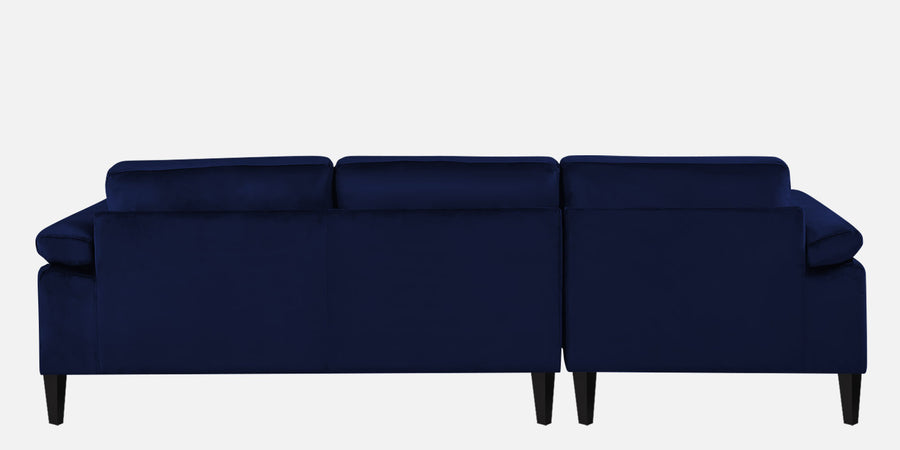 Vegas Velvet Rhs Sectional Sofa 3 Lounger In Imperial Blue Colour - Febonic Living