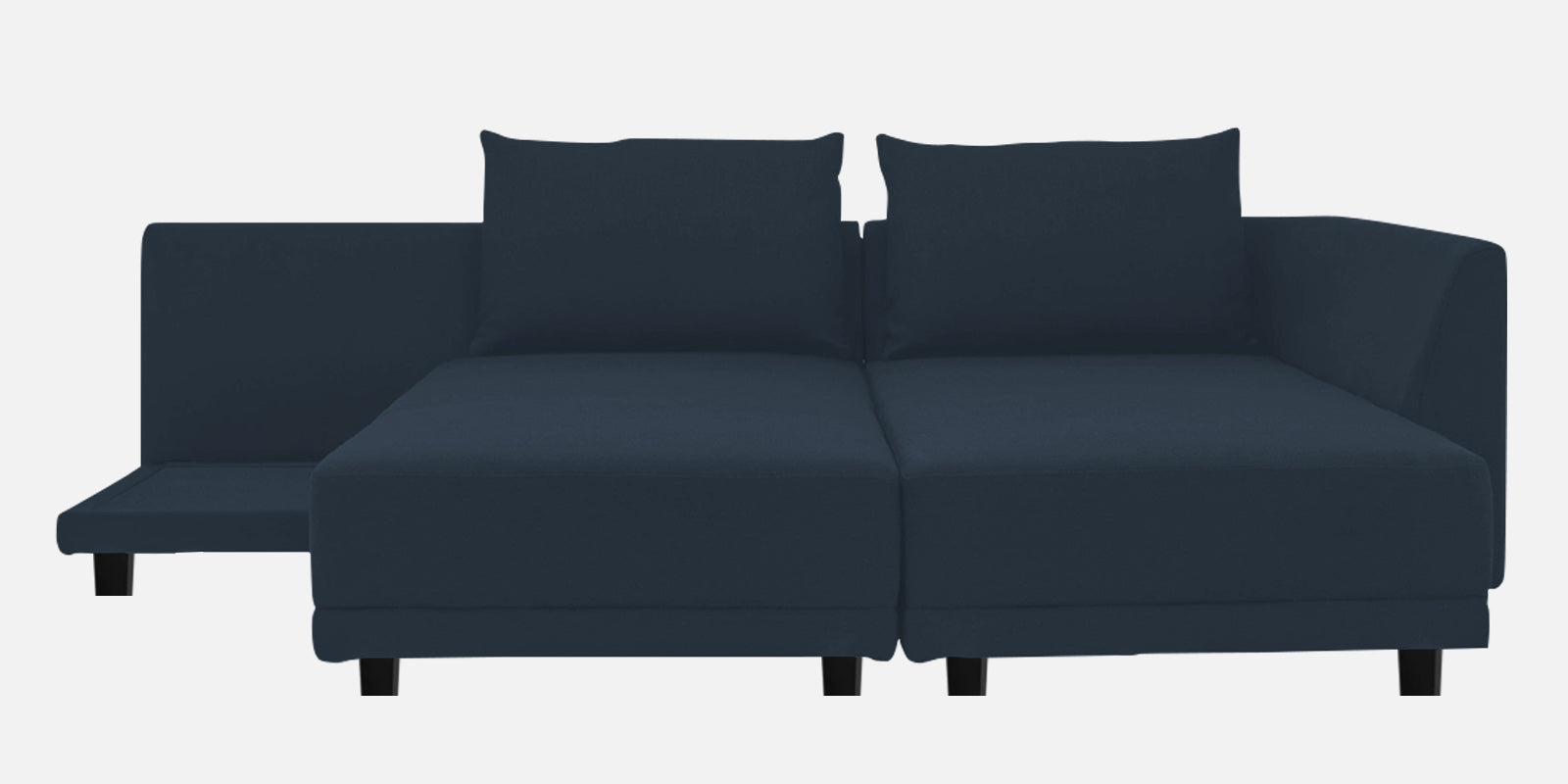 Ira Fabric LHS 6 Seater Sofa Cum Bed In Denim Blue Colour